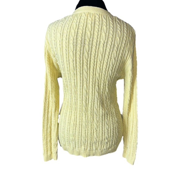 Croft and barrow yellow Vneck sweater L - Picture 2 of 3